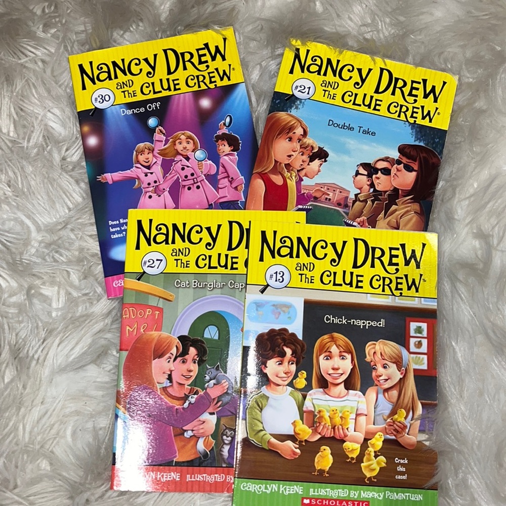 Nancy Drew and the Clue Crew Books #13, 21, 27, and 30